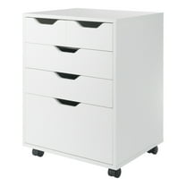 Winsome Wood Halifax Bins & Drawers Storage Mobile Cabinet 10521, White Finish