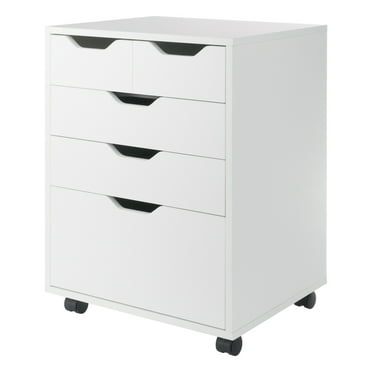 Winsome Wood Halifax Bins & Drawers Storage Mobile Cabinet 10521, White Finish