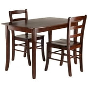 Winsome Wood Inglewood 3-PC Dining Set, Table & 2 Ladderback Chairs