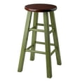 thumbnail image 1 of Winsome Ivy 24" Counter Stool, Rustic Green & Walnut Finish, 1 of 7
