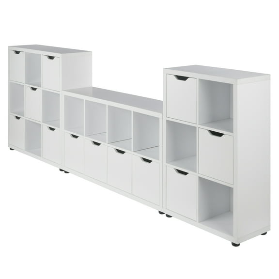 Winsome Julian 3-Pc Modular Storage Cabinet Set, White Finish