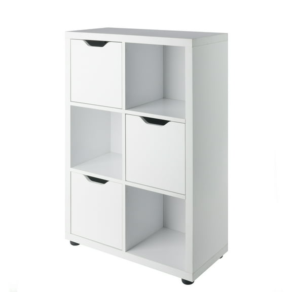 Winsome Julian 3x2 Storage Cabinet, White Finish