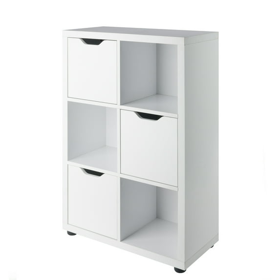Winsome Julian 3x2 Storage Cabinet, White Finish