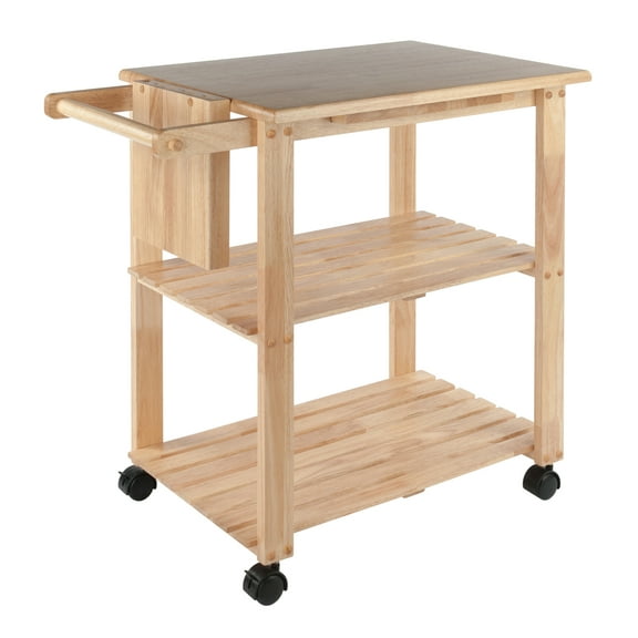 Winsome Wood Mario Kitchen Utility Cart, Natural Finish