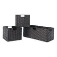 thumbnail image 1 of Winsome Wood Melanie 3-Pc Woven Fiber Baskets, Foldable, Chocolate, 1 of 5
