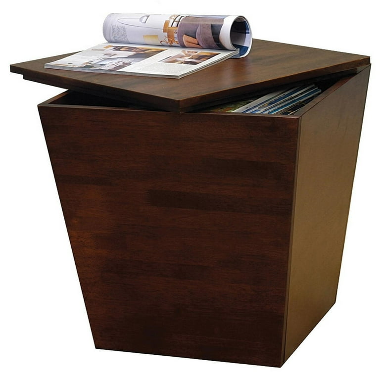 Winsome Wood Mezo Storage Cube Accent Table Walnut Finish