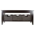 thumbnail image 1 of Winsome Wood Morris Coffee Table with 3 Storage Baskets, Espresso Finish, 1 of 5