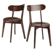 Winsome Pauline 2-PC H-Leg Chair Set, Walnut Finish
