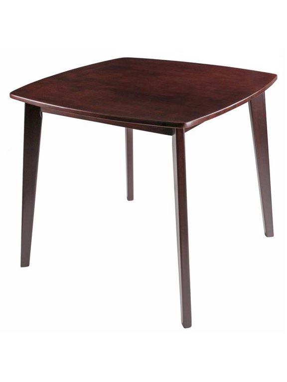Wood Pauline Dining Table, Tapered Legs, Walnut Finish