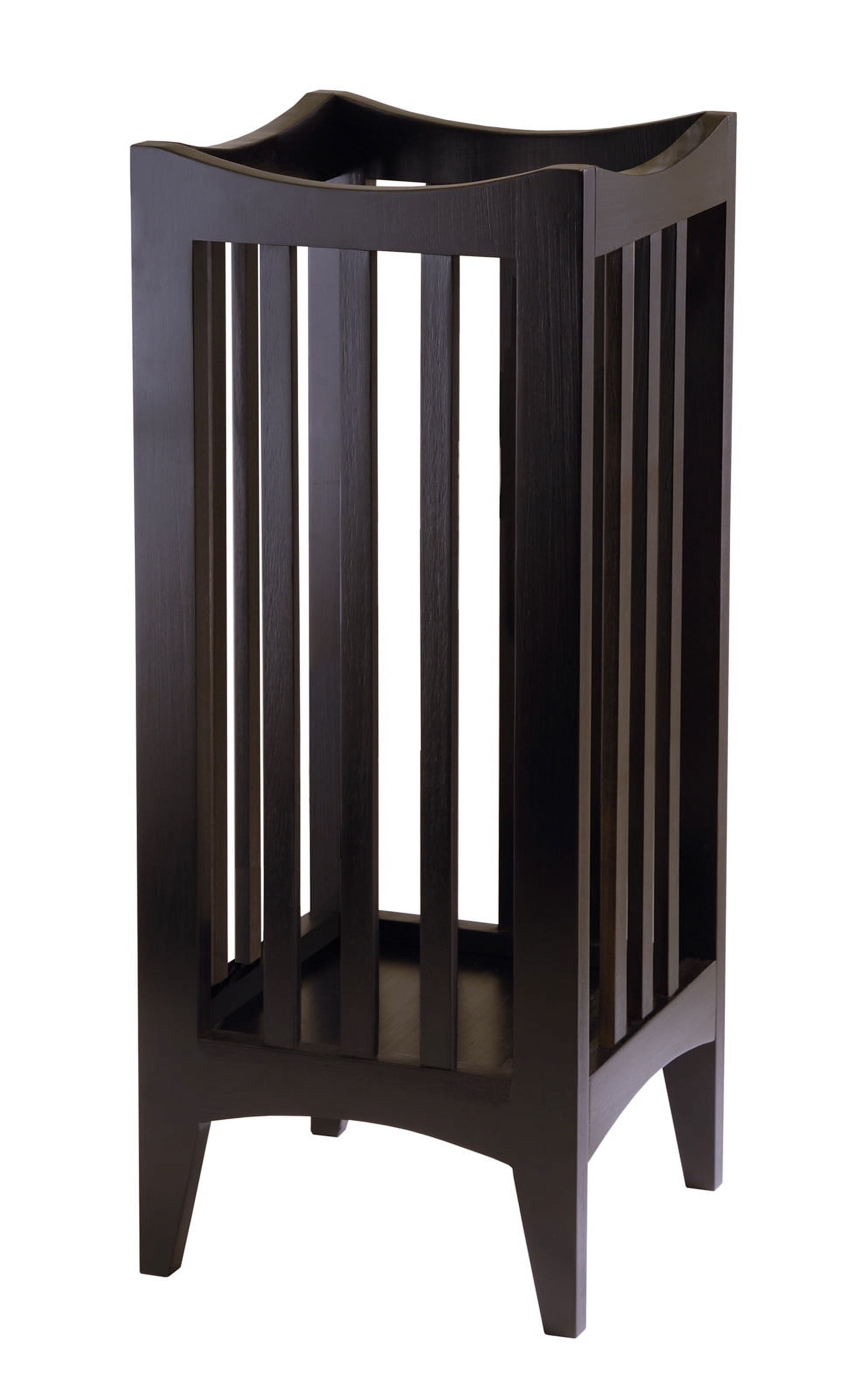 Cappuccino Brown Wood Slatted Umbrella Stand