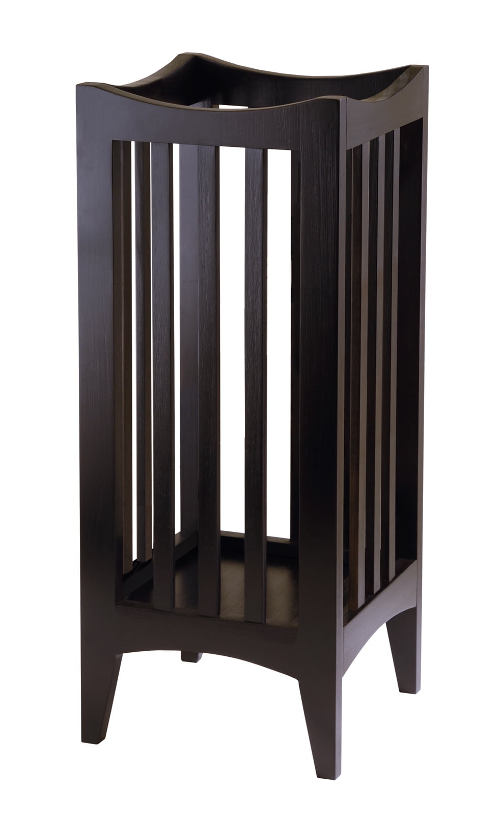 Cappuccino Brown Wood Slatted Umbrella Stand