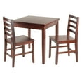thumbnail image 1 of Winsome Wood Pulman 3-Pc Dining Set, Extendable Table & 2 Ladder-back Chairs, Walnut Finish, 1 of 10
