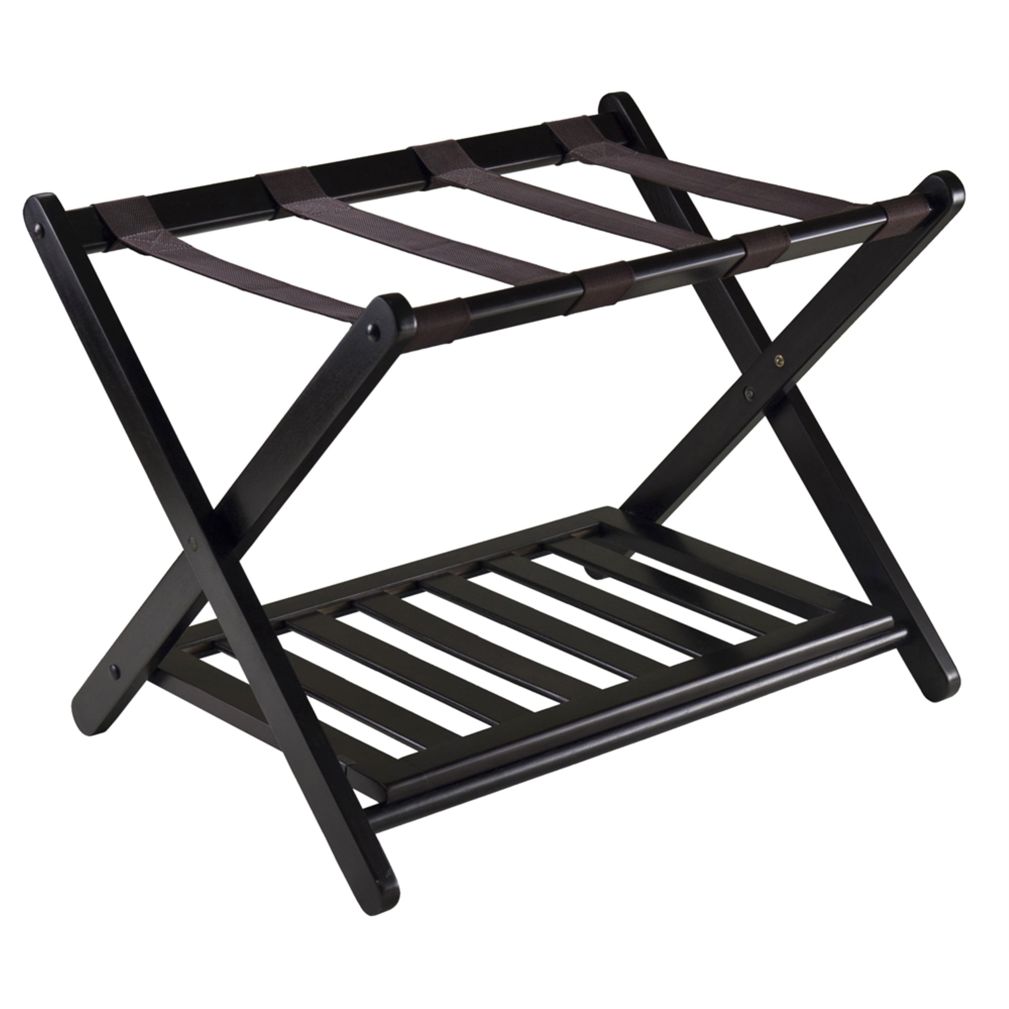 Winsome Wood Reese Luggage Rack with Shelf, Espresso - Walmart.com