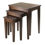 Winsome Wood Regalia 3-Piece Nesting Table Set, Walnut Finish