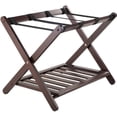 thumbnail image 1 of Winsome Remy Transitional Solid Wood Luggage Rack with Shelf in Cappuccino, 1 of 8