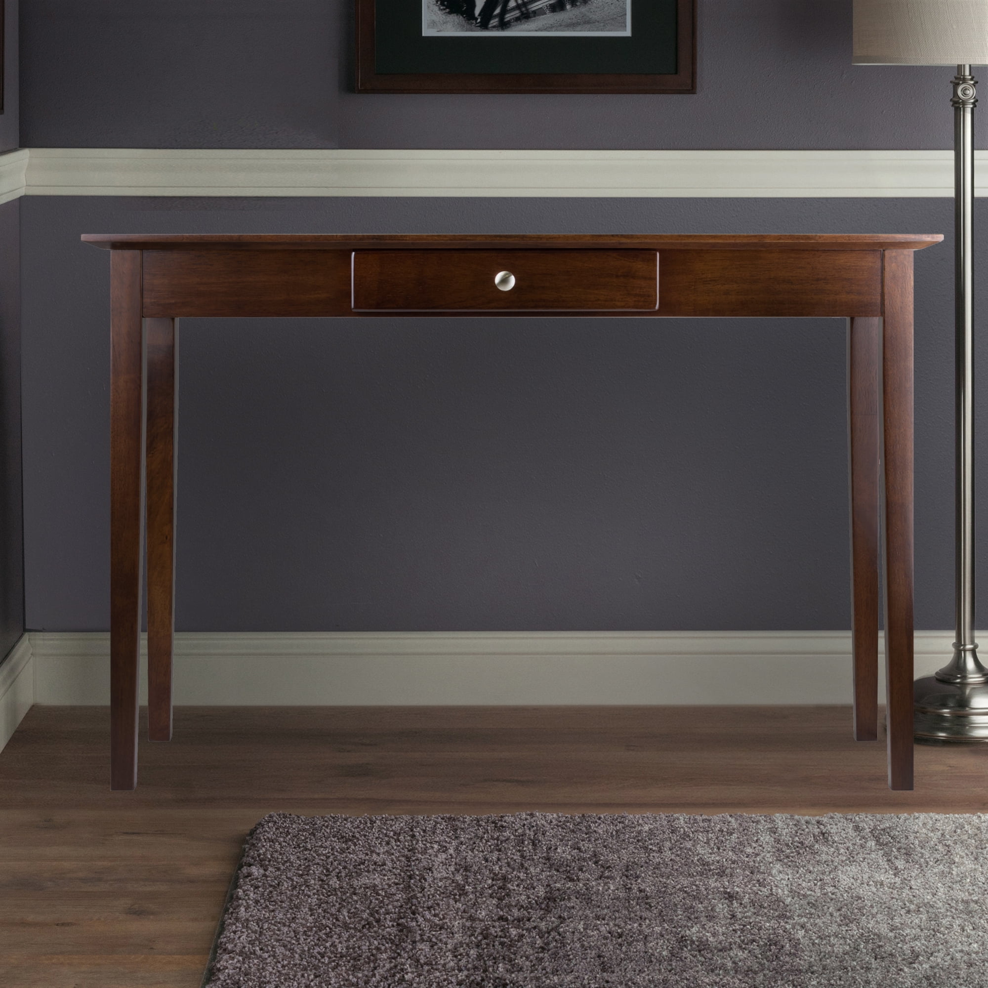 Winsome Wood Rochester Console Table with Drawer Walnut Finish