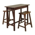 thumbnail image 1 of Winsome Wood Sally 3-Pc Breakfast Table with 2 Saddle Seat Counter Stools, Walnut, 1 of 10