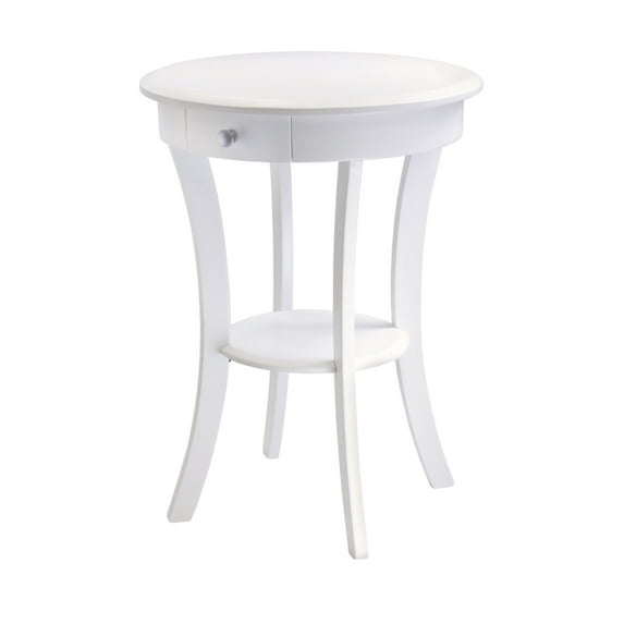 Winsome Wood Sasha Round Accent Table, White Finish