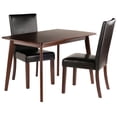 thumbnail image 1 of Winsome Wood Shaye 3-Piece Dining Table with Chairs Set, Walnut, 1 of 3