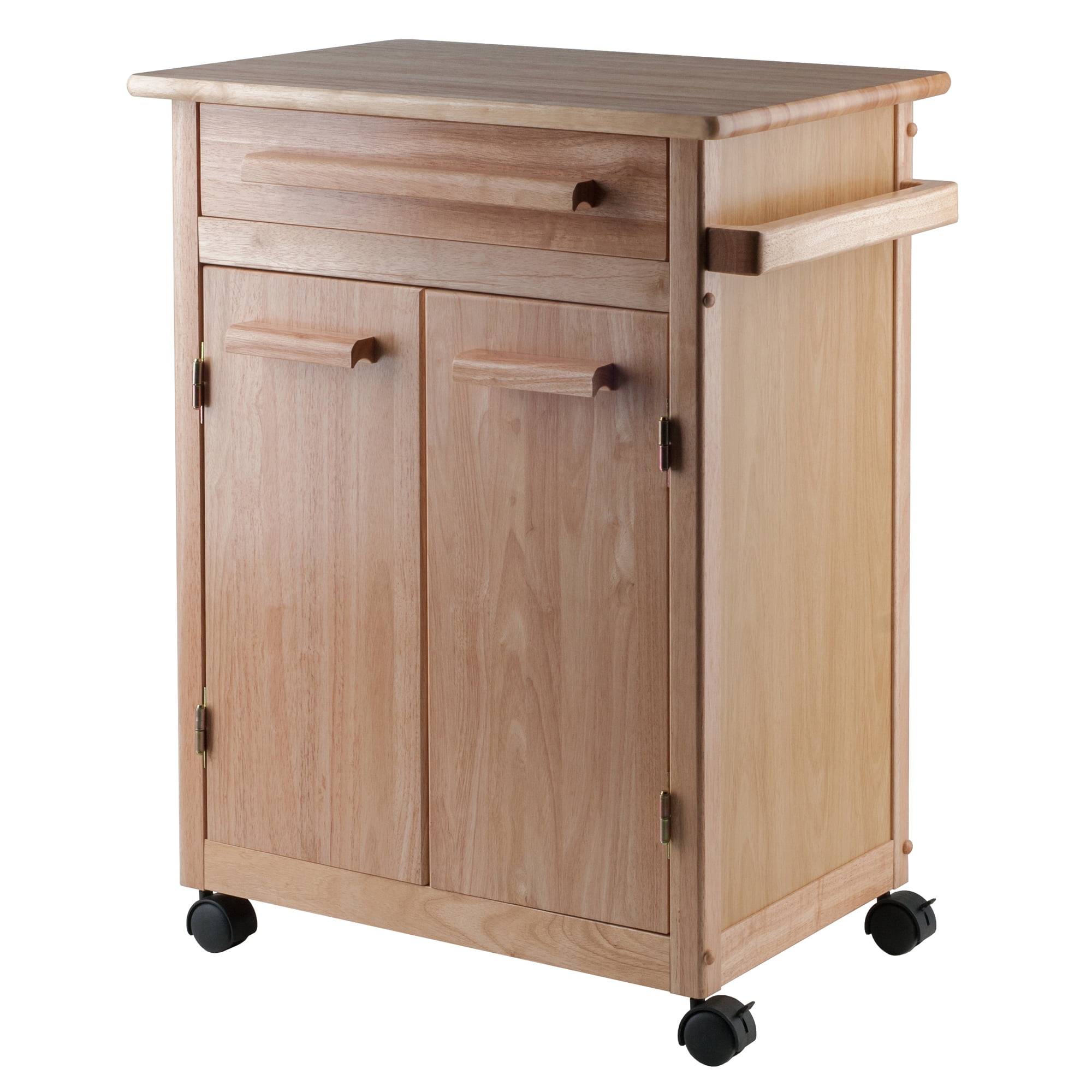 Winsome Wood Single Drawer Kitchen Storage Cart, Natural