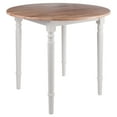 thumbnail image 1 of Winsome Sorella Round Drop Leaf Dining Table, Natural & White Finish, 1 of 10