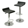 thumbnail image 1 of Winsome Wood Spectrum 2-Pc Adjustable Swivel Stool Set, Black & Chrome Finish, 1 of 10