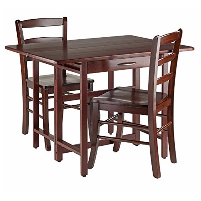 Free Shipping! Winsome Wood Taylor 3-Pc Drop Leaf Dining Table with 2 ...