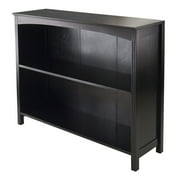 Winsome Terrace 2-Section Bookcase, Wide Shelf, Espresso Finish