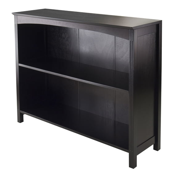 Winsome Terrace 2-Section Bookcase, Wide Shelf, Espresso Finish