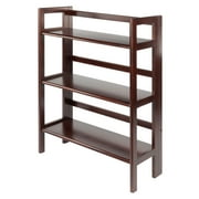 Winsome Wood Terry 3-Tier Foldable Shelf, Stackable, Walnut Finish