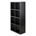thumbnail image 1 of Winsome Wood Timothy 4x2 Storage Cube Shelf, Black Finish, 1 of 9