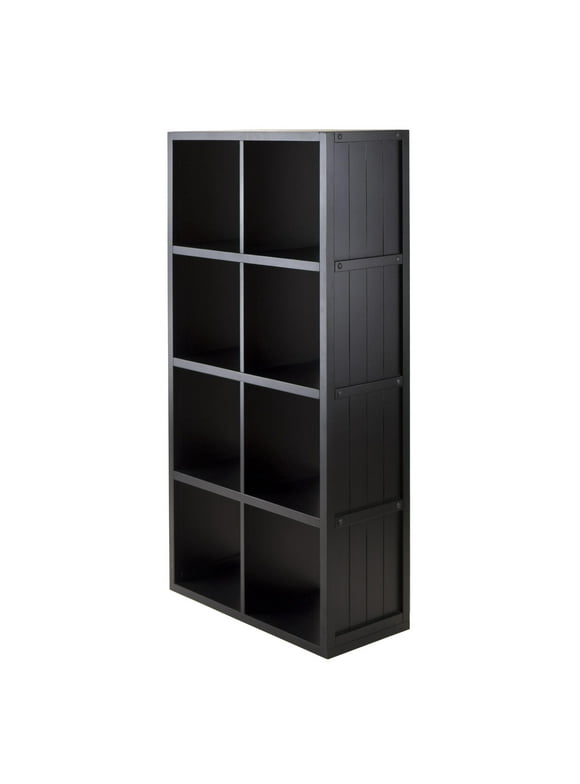 Winsome Wood Timothy 4x2 Storage Cube Shelf, Black Finish
