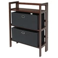 thumbnail image 1 of Winsome Torino 3-Pc Folding Storage Shelf Set w/ Fabric Basket, 1 of 11