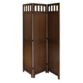 thumbnail image 1 of Winsome William 3-Panel Folding Room Divider, Walnut Finish, 1 of 4