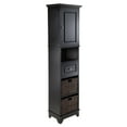 thumbnail image 1 of Contemporary Home Living 70.75" Black Contemporary Cabinet with Baskets, 1 of 4