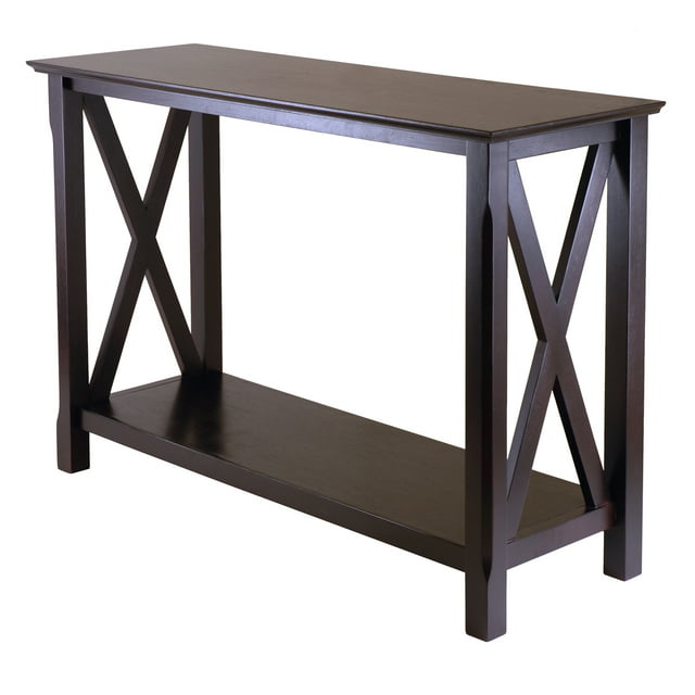 Winsome Wood Xola X-Panel Console Table, Cappuccino Finish