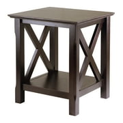 Winsome Wood Xola X Panel End Table, Cappuccino