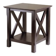 Winsome Wood Xola X Panel End Table, Cappuccino