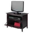 thumbnail image 1 of Contemporary Home Living TV Stand with Open Shelf and Cabinet - 25" - Black, 1 of 9