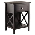 thumbnail image 1 of Winsome Xylia 1-Drawer Transitional Solid Wood Storage End Table in Coffee, 1 of 11