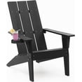 thumbnail image 1 of Winsoon All Weather HIPS Adirondack Chair with Cup Holder, Outdoor Patio Chair, Black Finish, 1 of 7