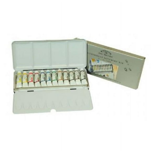 Winsor & Newton Professional Watercolor - Set of 12, Travel Tin, Assorted Colors, 5 ml Tubes