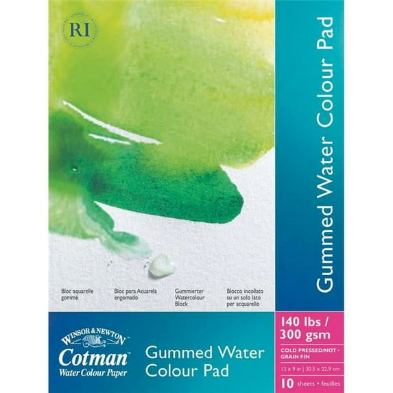 Winsor & Newton 6656570 9 in. x 12 in. Cotman Watercolor Paper Gummed Pads