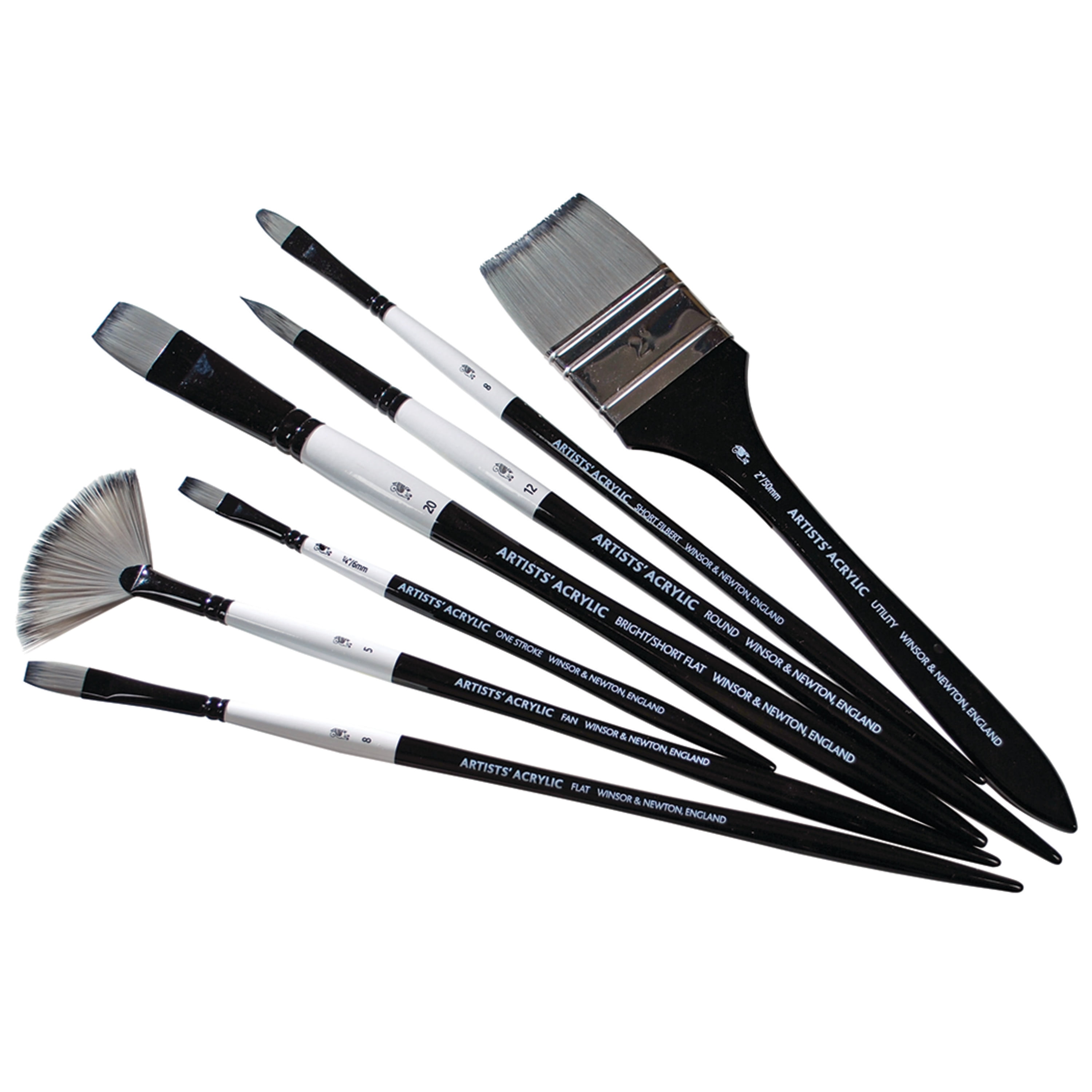 Winsor Newton Brush Set Brights Sizes 2*,4,6,8,12 List $95.NOW ONLY $42.95