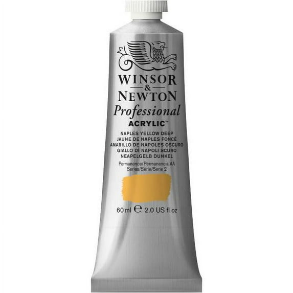 Winsor & Newton Artists' Acrylic Color, 60ml, Naples Yellow Deep