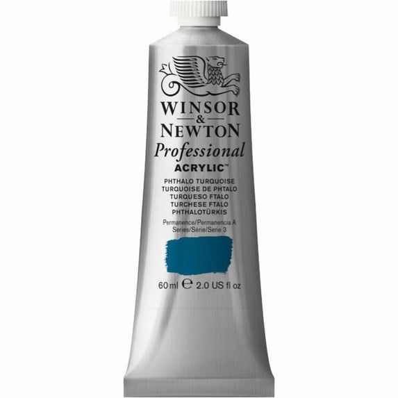 Winsor & Newton Artists' Acrylic Color, 60ml, Pthalo Turquoise