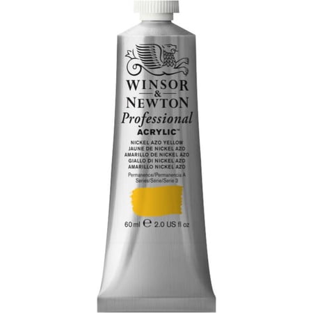 Winsor & Newton Artists' Acrylic Color, 60ml Tube, Nickel Azo Yellow