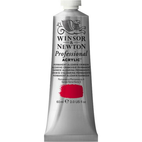 Winsor & Newton Artists' Acrylic Color, 60ml Tube, Permanent Alizarin Crimson