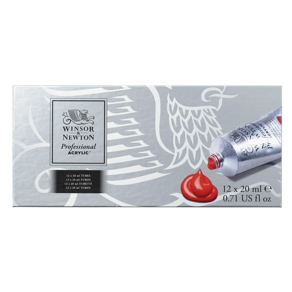 Winsor & Newton Artists' Acrylic Color Starter Set, 12-Colors