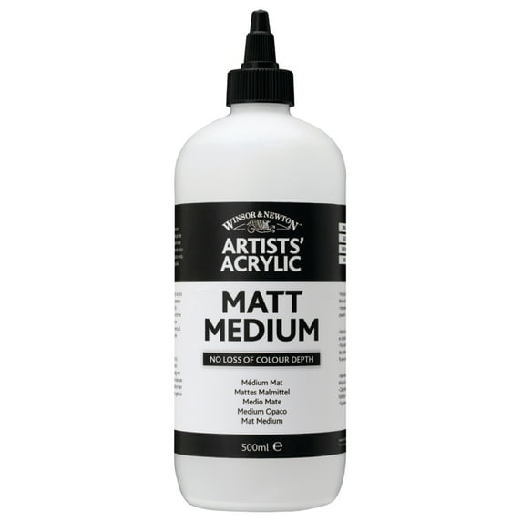 Winsor & Newton Artists' Acrylic Medium, 500ml Jar, Matte